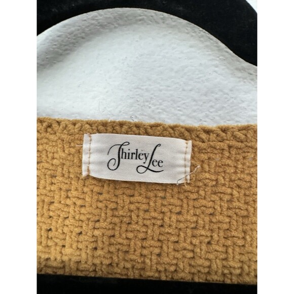 Shirley Lee Women's Long Sleeve Mustard Yellow Chunky Knit Sweater Comfy 2X - Picture 5 of 10